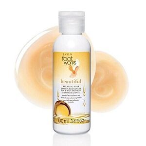 AVON Foot Works Beautiful Relaxing Soak "Toasted Macadamia Nut (3.4 fl oz) ~ NEW